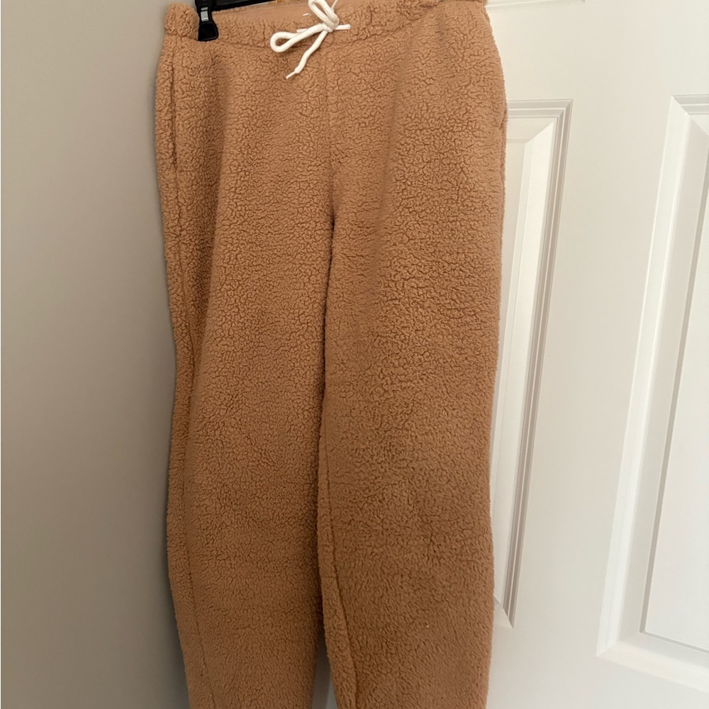 Cozy Tan Sherpa Men's Pants